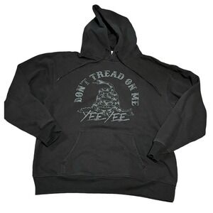Don't Tread On Me Black Hoodie. Women's Small/ Youth Large Snake Flag